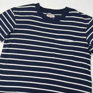 Madewell Striped Pocket Tee Dress Navy Blue White Small Cotton Short Sleeve